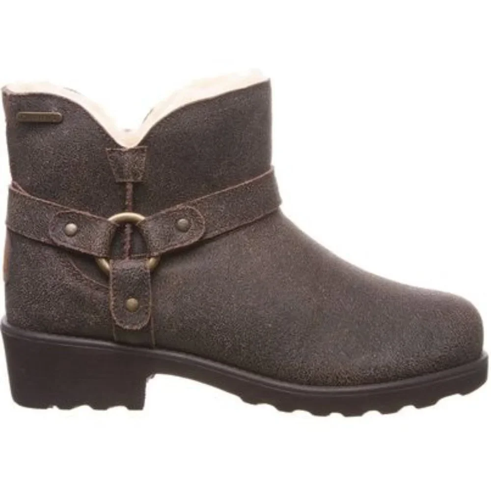 Boots New Bearpaw Anna Size 12 Motorcycle Style Shearling Boots Brown